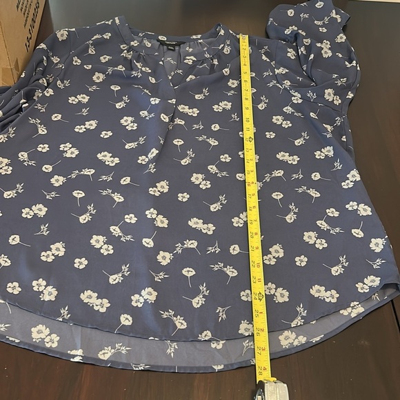 Simply Vera Vera Wang Long Sleeve Floral Print Blouse Women's Size XXL - Picture 5 of 13